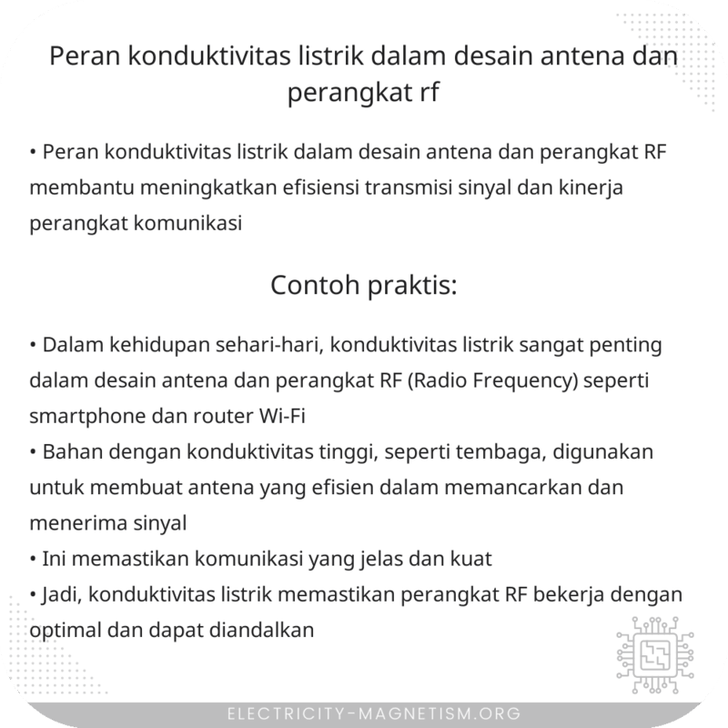 Peran Konduktivitas Listrik dalam Desain Antena dan Perangkat RF