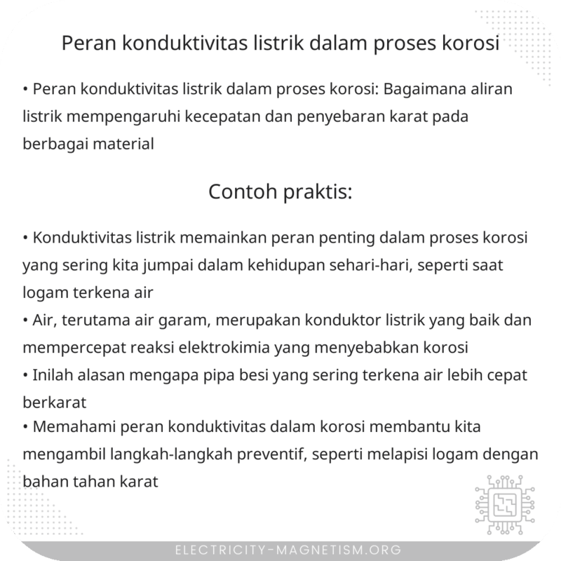 Peran Konduktivitas Listrik dalam Proses Korosi