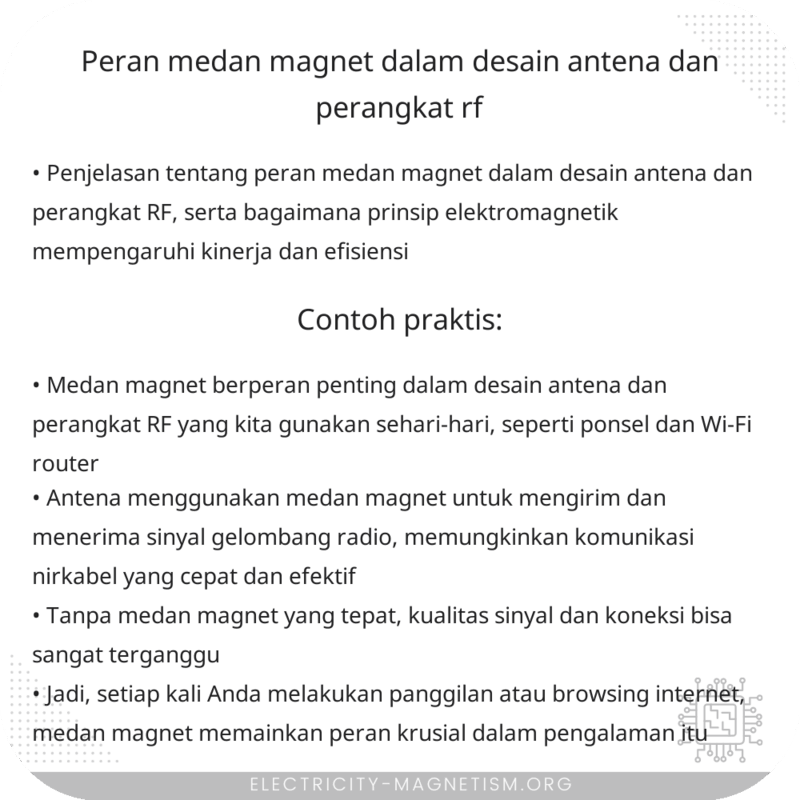 Peran Medan Magnet dalam Desain Antena dan Perangkat RF