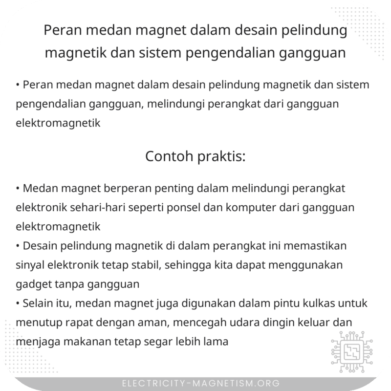 Peran Medan Magnet dalam Desain Pelindung Magnetik dan Sistem Pengendalian Gangguan