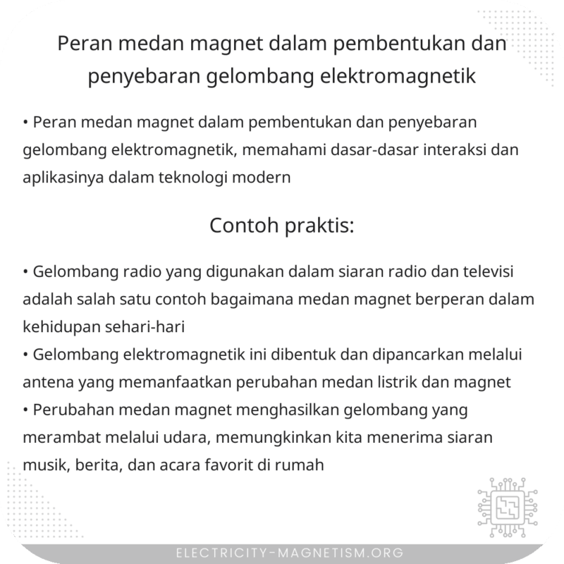 Peran Medan Magnet dalam Pembentukan dan Penyebaran Gelombang Elektromagnetik
