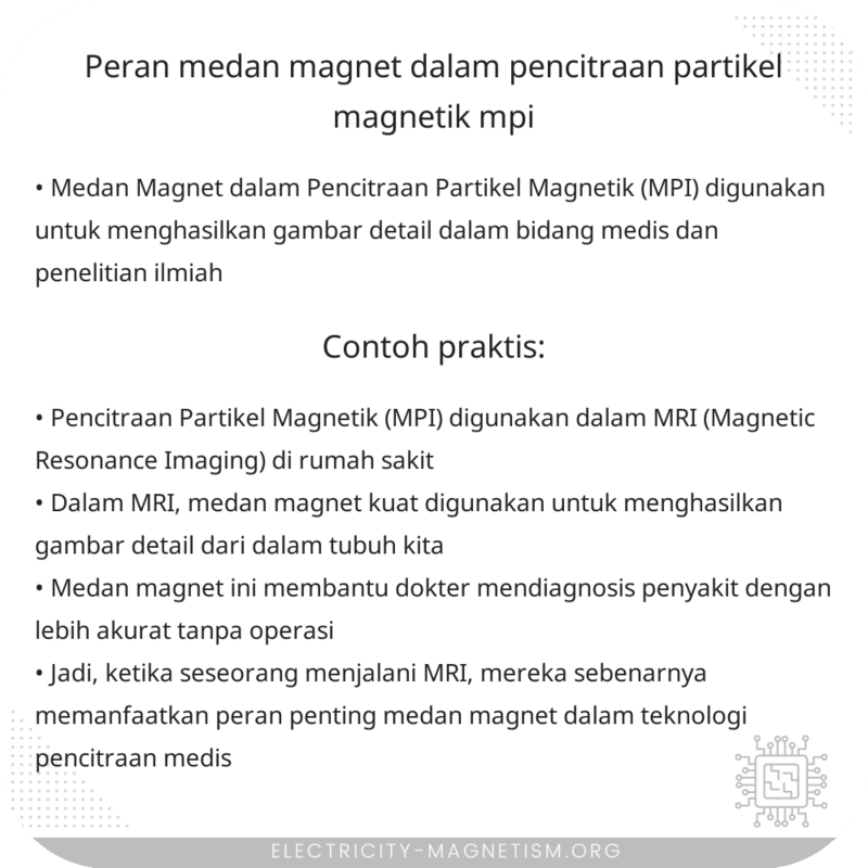 Peran Medan Magnet dalam Pencitraan Partikel Magnetik (MPI)