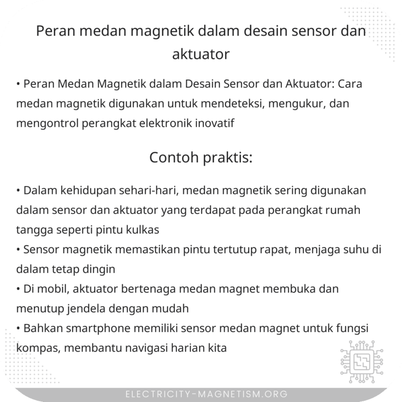 Peran Medan Magnetik dalam Desain Sensor dan Aktuator