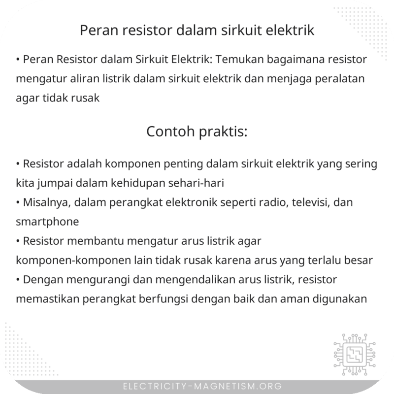 Peran Resistor dalam Sirkuit Elektrik