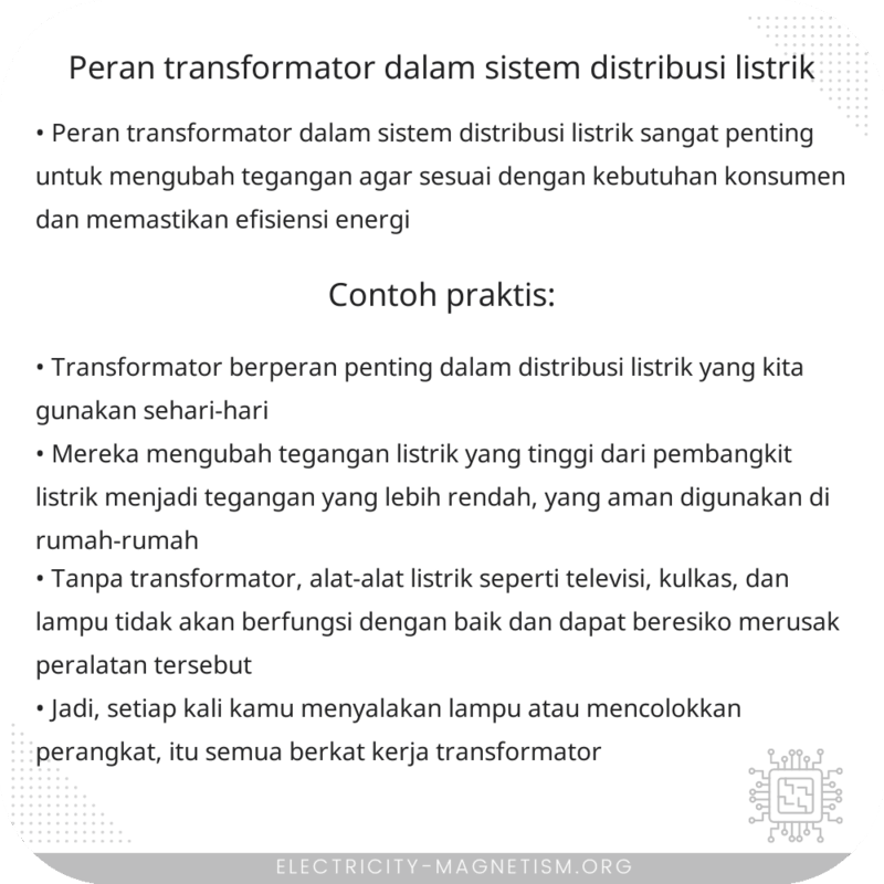 Peran Transformator dalam Sistem Distribusi Listrik