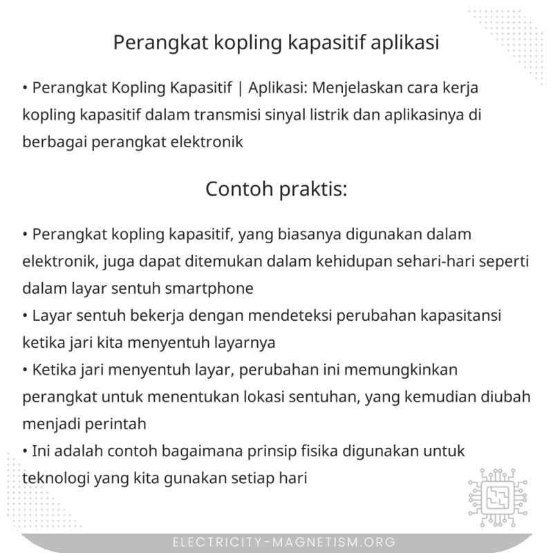 Perangkat Kopling Kapasitif | Aplikasi