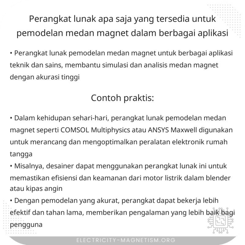 Perangkat Lunak Apa Saja yang Tersedia untuk Pemodelan Medan Magnet dalam Berbagai Aplikasi?