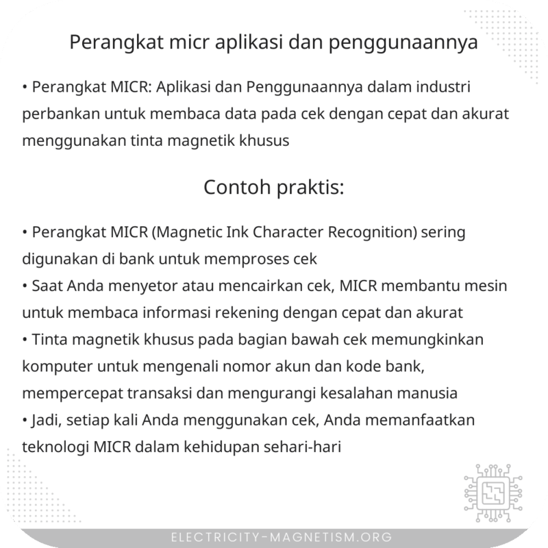 Micr Rasmlar Perangkat MICR | Aplikasi dan Penggunaannya