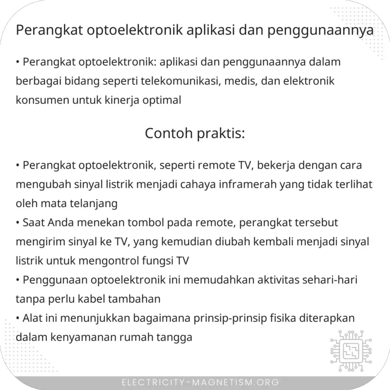 Perangkat Optoelektronik | Aplikasi dan Penggunaannya