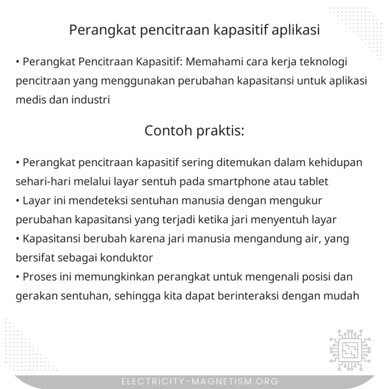 Perangkat Pencitraan Kapasitif | Aplikasi
