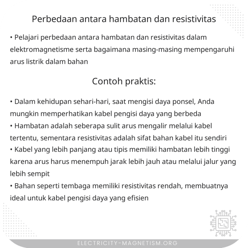 Perbedaan Antara Hambatan dan Resistivitas