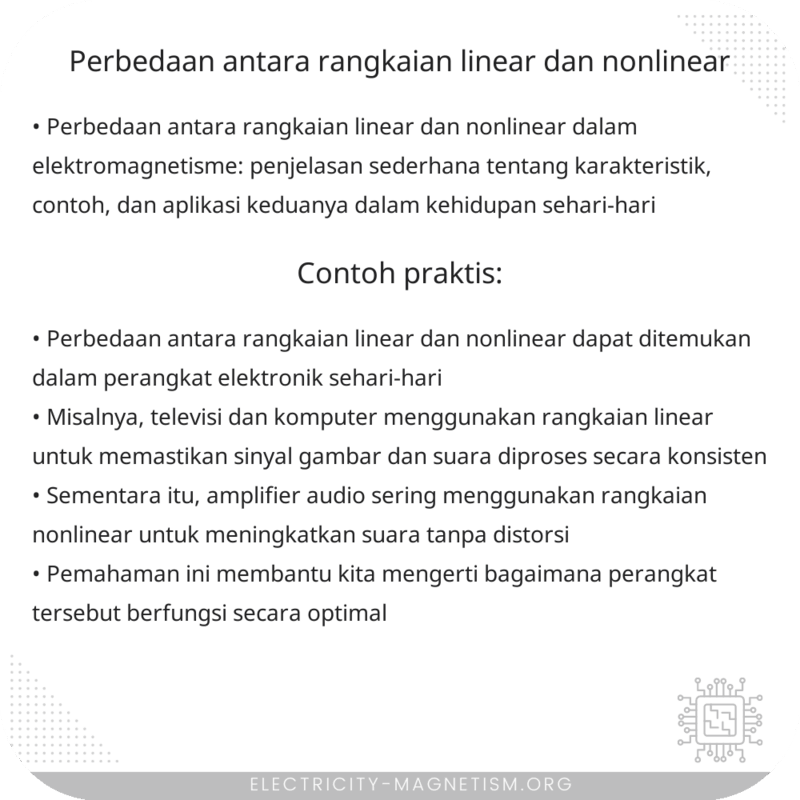 Perbedaan Antara Rangkaian Linear dan Nonlinear