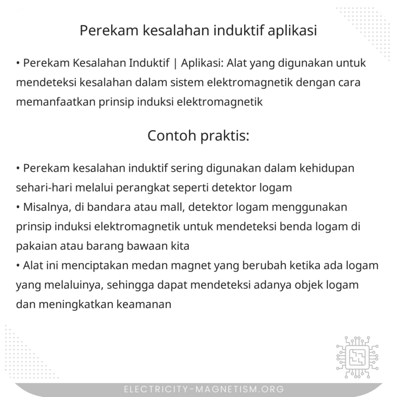Perekam Kesalahan Induktif | Aplikasi