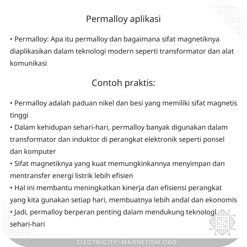 Permalloy | Aplikasi