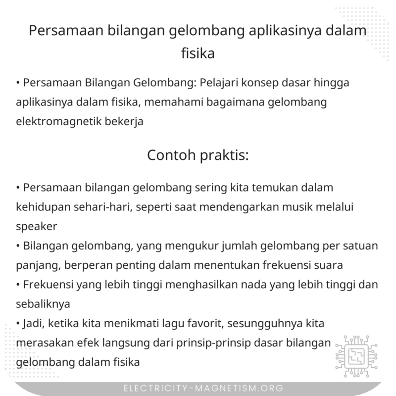 Persamaan Bilangan Gelombang | Aplikasinya dalam Fisika