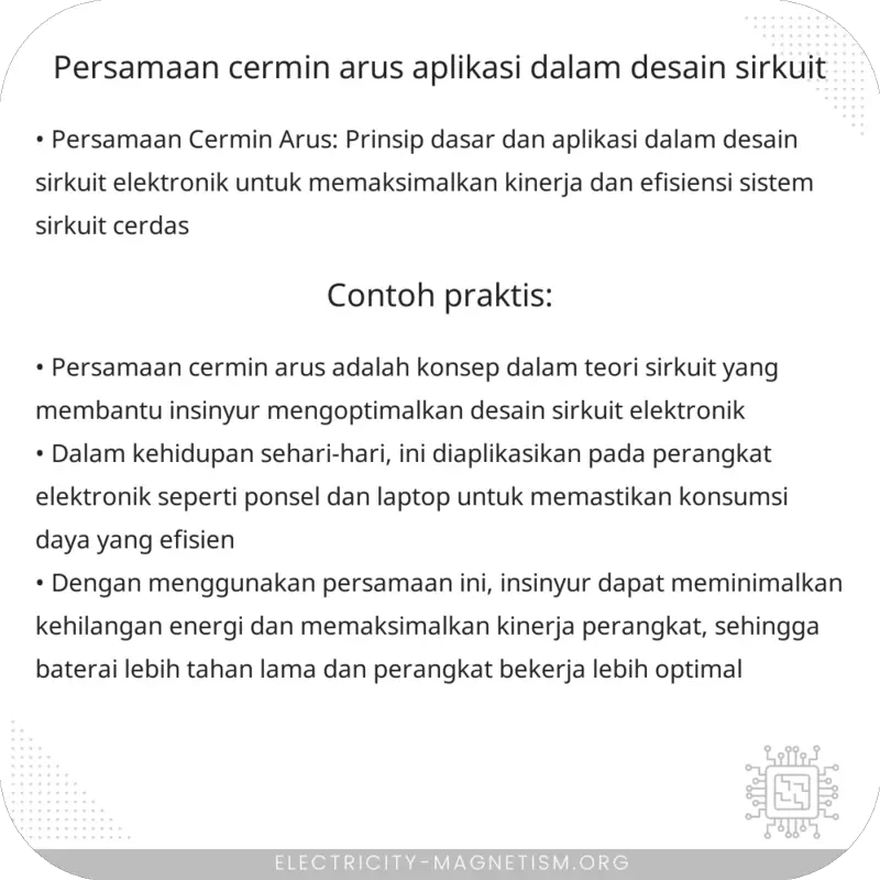 Persamaan Cermin Arus | Aplikasi dalam Desain Sirkuit – Electricity