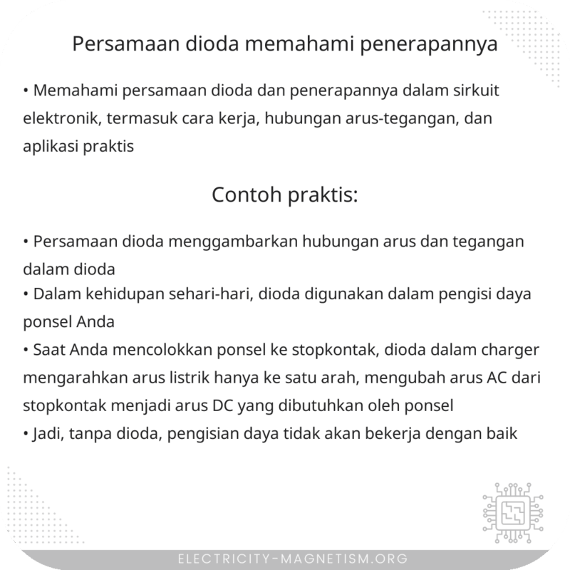 Persamaan Dioda | Memahami Penerapannya