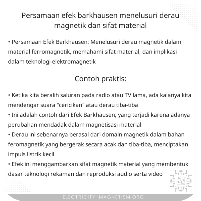 Persamaan Efek Barkhausen | Menelusuri Derau Magnetik dan Sifat Material