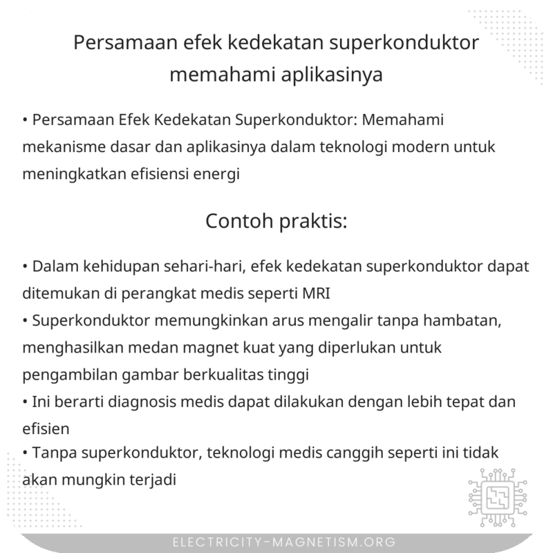 Persamaan Efek Kedekatan Superkonduktor | Memahami Aplikasinya