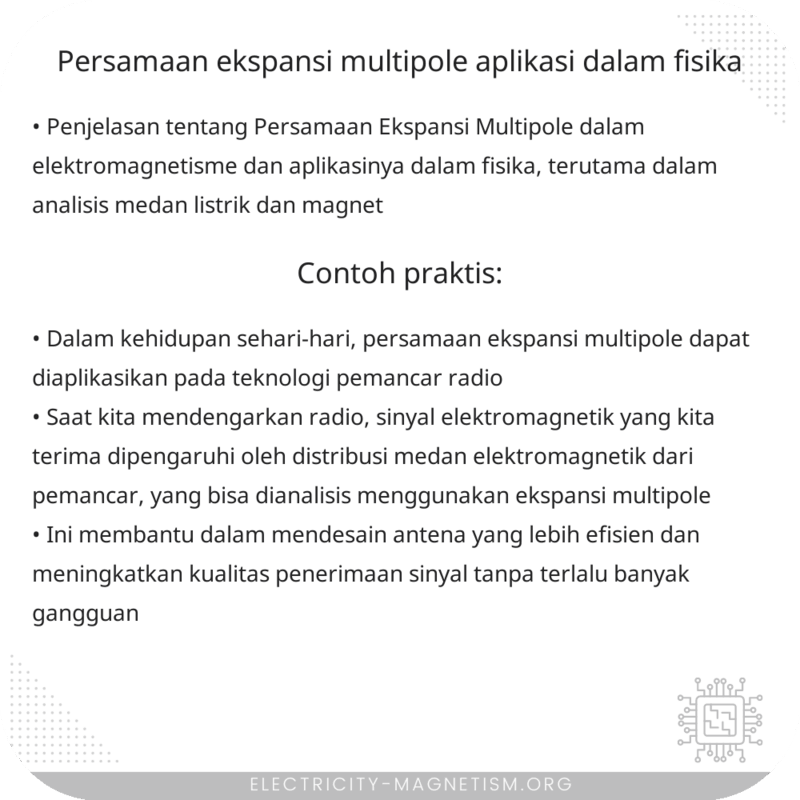 Persamaan Ekspansi Multipole | Aplikasi dalam Fisika
