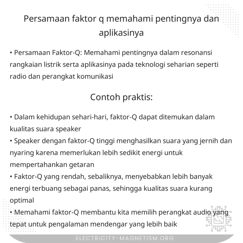 Persamaan Faktor-Q | Memahami Pentingnya dan Aplikasinya