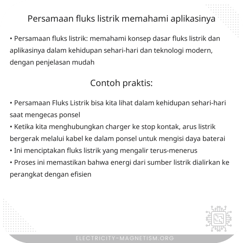 Persamaan Fluks Listrik | Memahami Aplikasinya