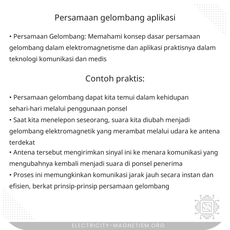 Persamaan Gelombang | Aplikasi