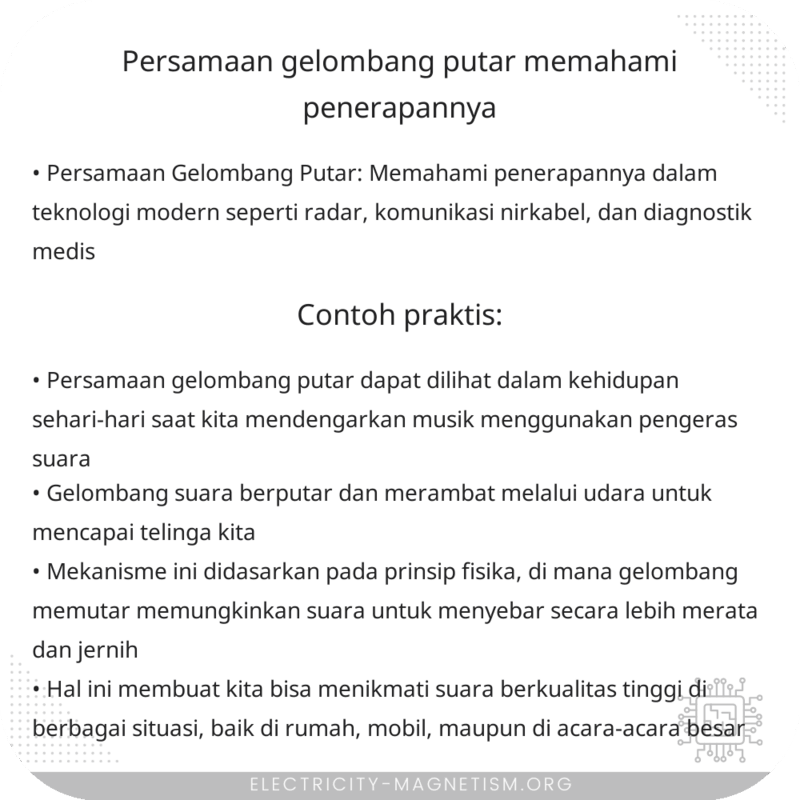 Persamaan Gelombang Putar | Memahami Penerapannya
