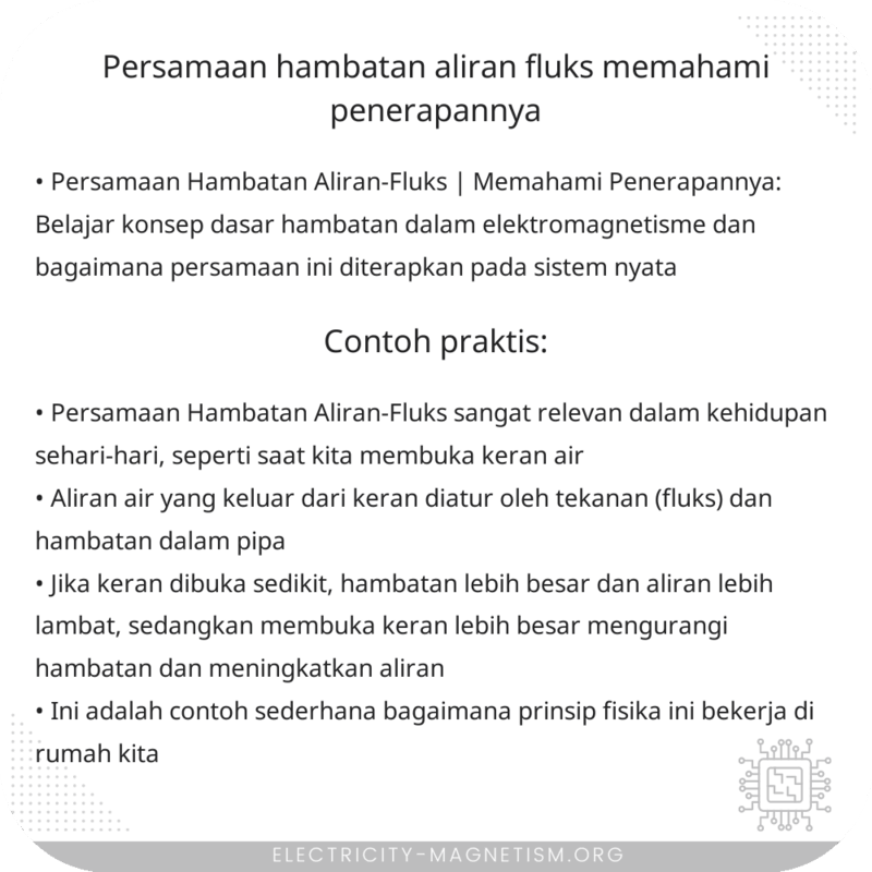 Persamaan Hambatan Aliran-Fluks | Memahami Penerapannya