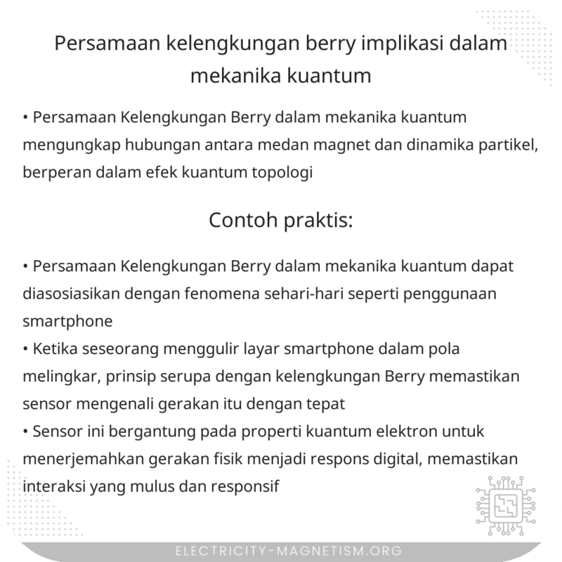 Persamaan Kelengkungan Berry | Implikasi dalam Mekanika Kuantum