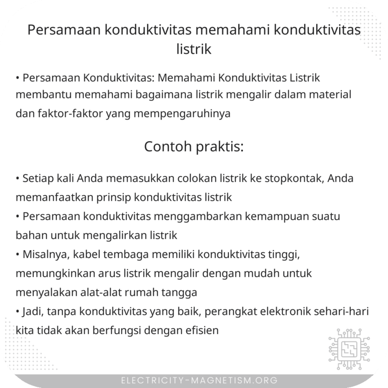 Persamaan Konduktivitas | Memahami Konduktivitas Listrik
