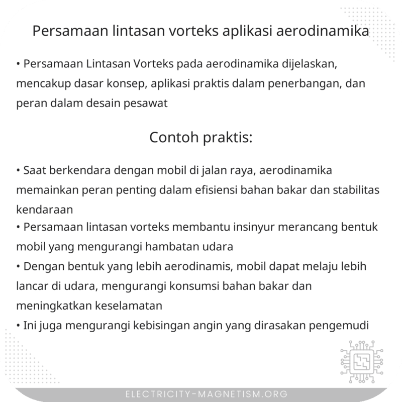 Persamaan Lintasan Vorteks | Aplikasi Aerodinamika