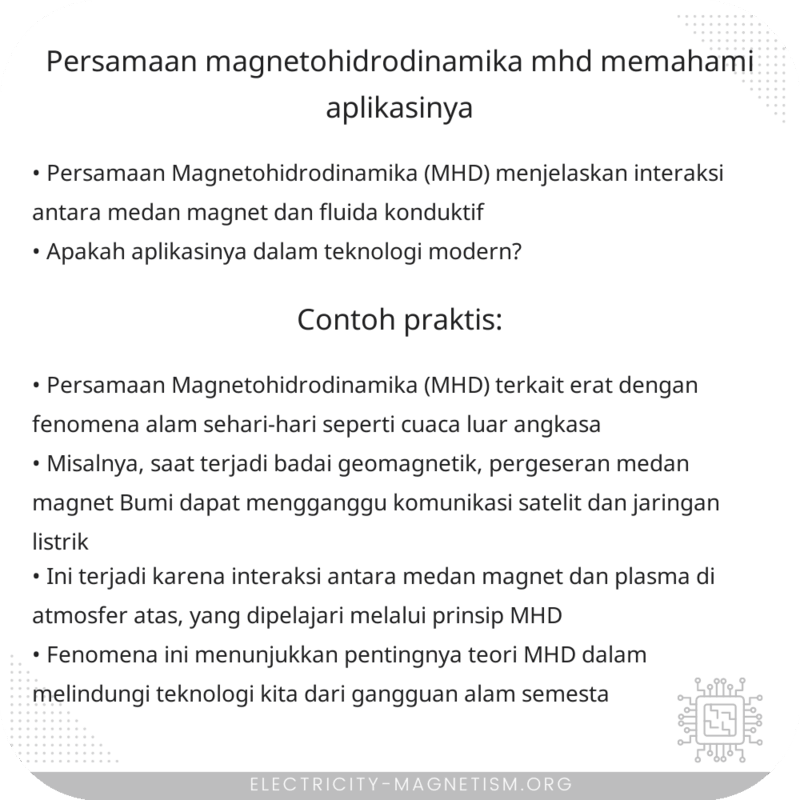 Persamaan Magnetohidrodinamika (MHD) | Memahami Aplikasinya