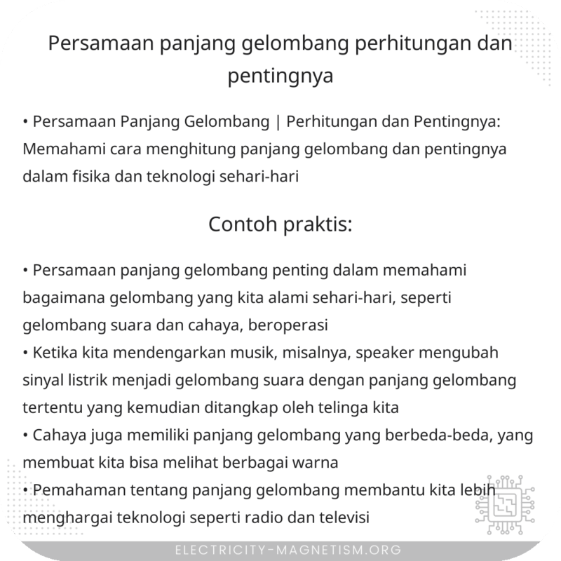 Persamaan Panjang Gelombang | Perhitungan dan Pentingnya