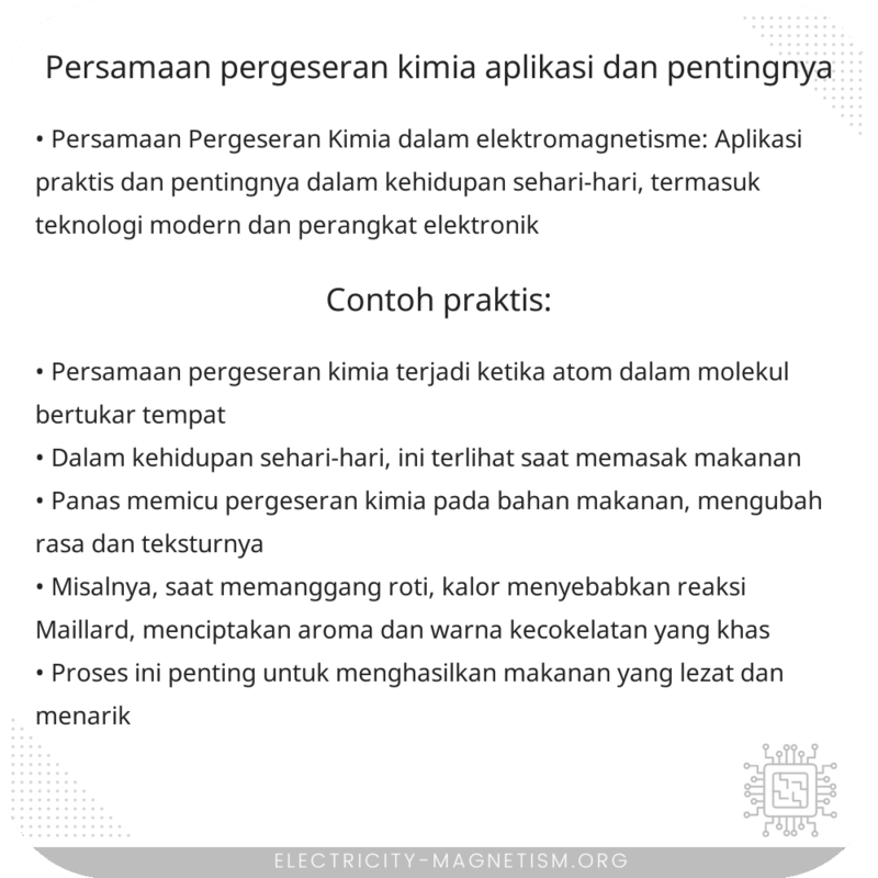 Persamaan Pergeseran Kimia | Aplikasi dan Pentingnya