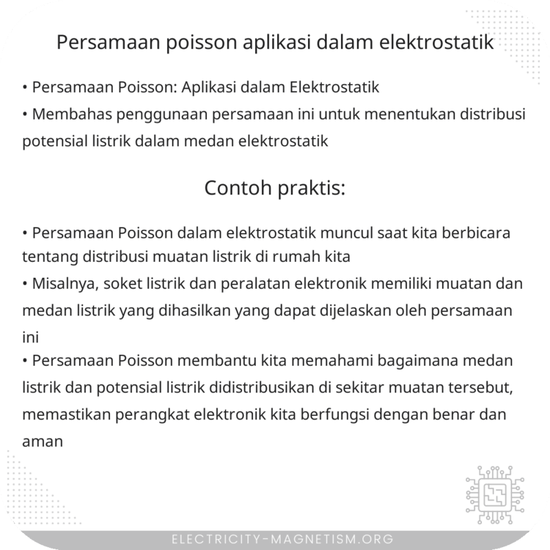 Persamaan Poisson | Aplikasi dalam Elektrostatik