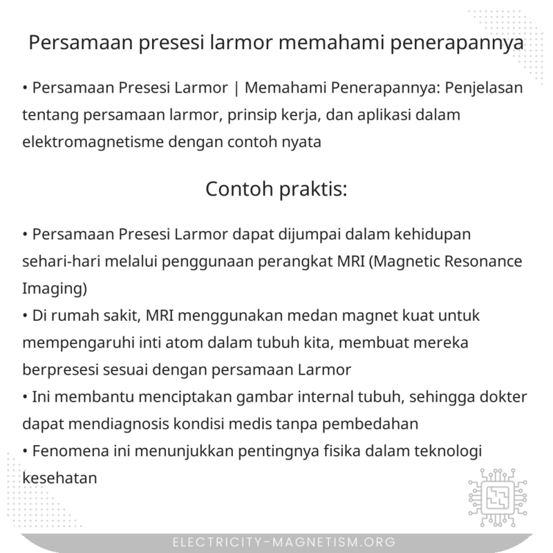 Persamaan Presesi Larmor | Memahami Penerapannya