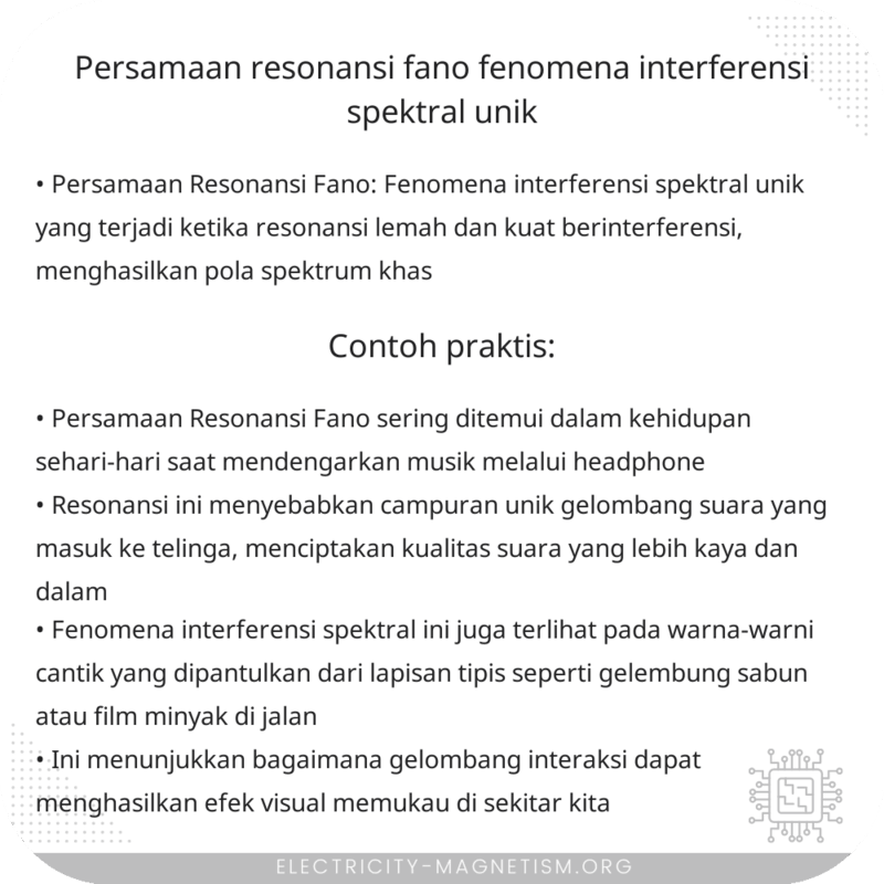 Persamaan Resonansi Fano | Fenomena Interferensi Spektral Unik