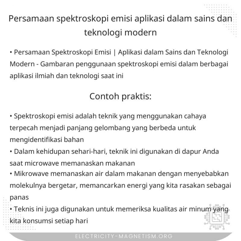 Persamaan Spektroskopi Emisi | Aplikasi dalam Sains dan Teknologi Modern