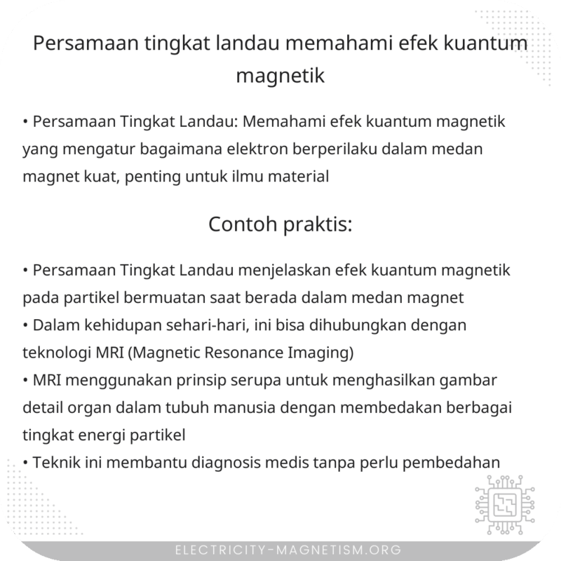 Persamaan Tingkat Landau | Memahami Efek Kuantum Magnetik