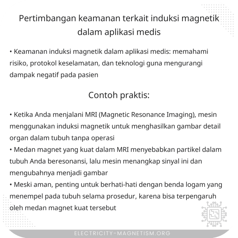 Pertimbangan Keamanan Terkait Induksi Magnetik dalam Aplikasi Medis