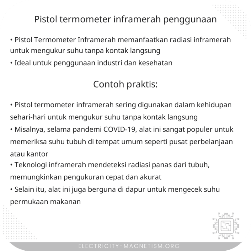 Pistol Termometer Inframerah | Penggunaan