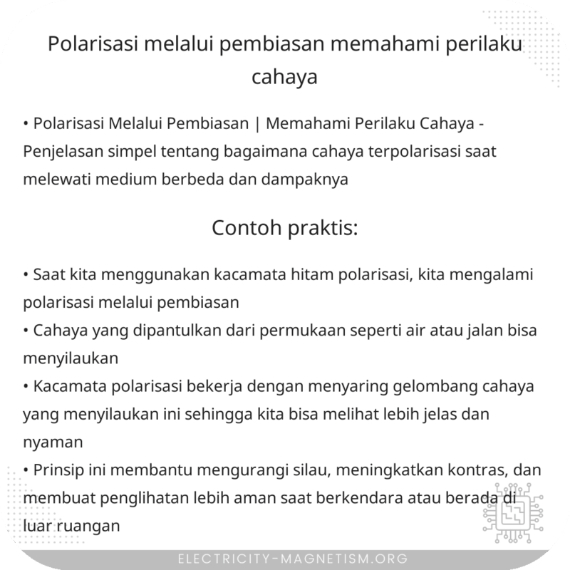Polarisasi Melalui Pembiasan | Memahami Perilaku Cahaya