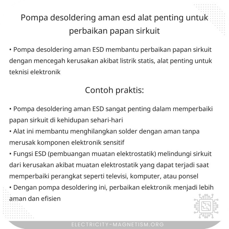 Pompa Desoldering Aman ESD | Alat Penting untuk Perbaikan Papan Sirkuit