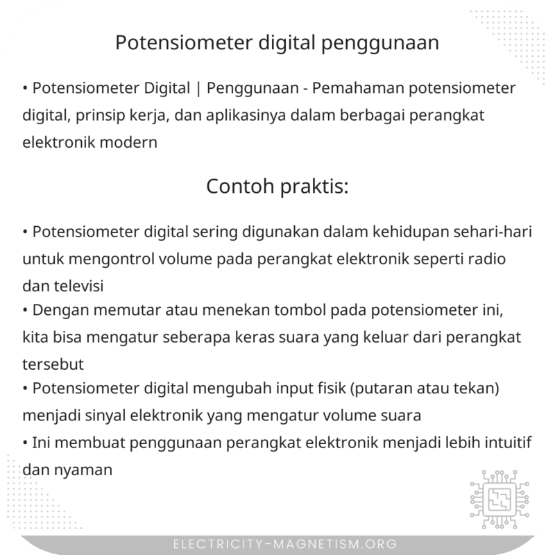 Potensiometer Digital | Penggunaan
