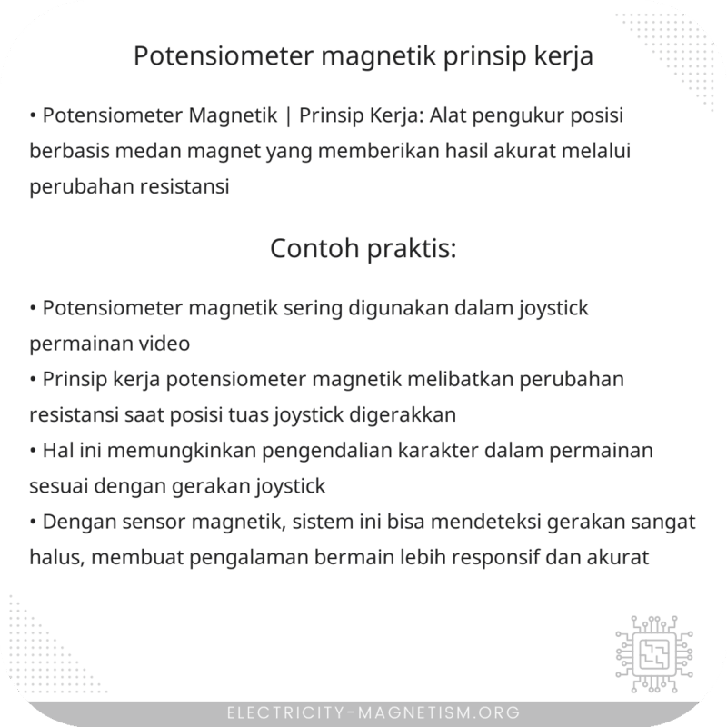 Potensiometer Magnetik | Prinsip Kerja