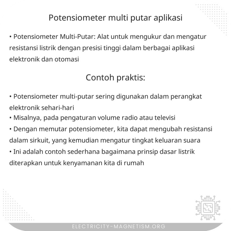 Potensiometer Multi-Putar | Aplikasi