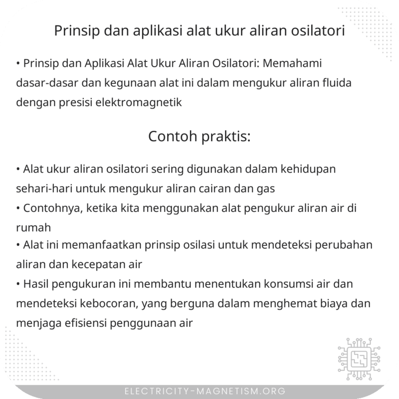 Prinsip dan Aplikasi Alat Ukur Aliran Osilatori