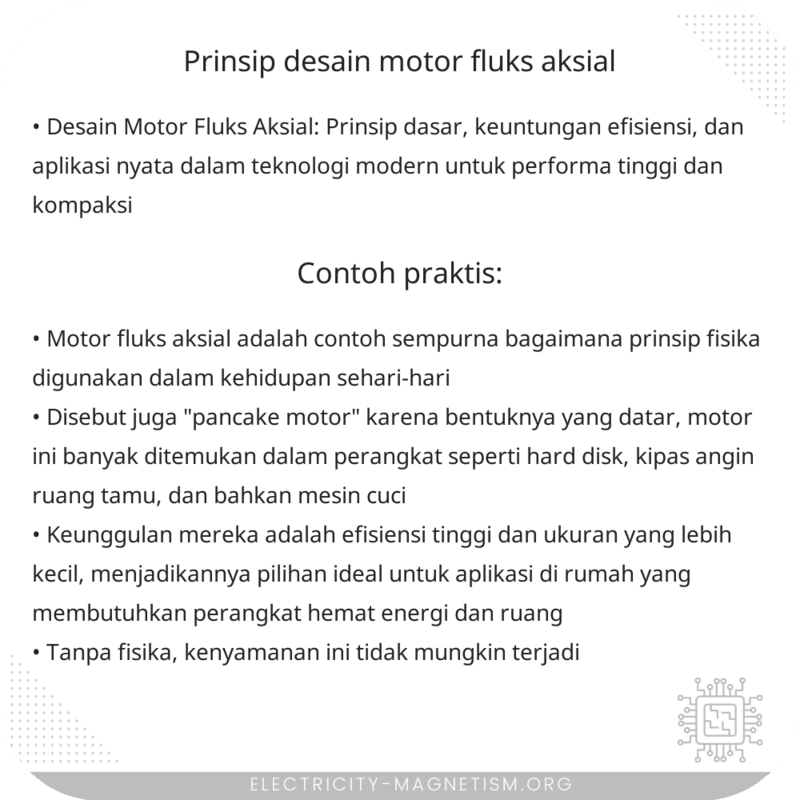 Prinsip Desain Motor Fluks Aksial