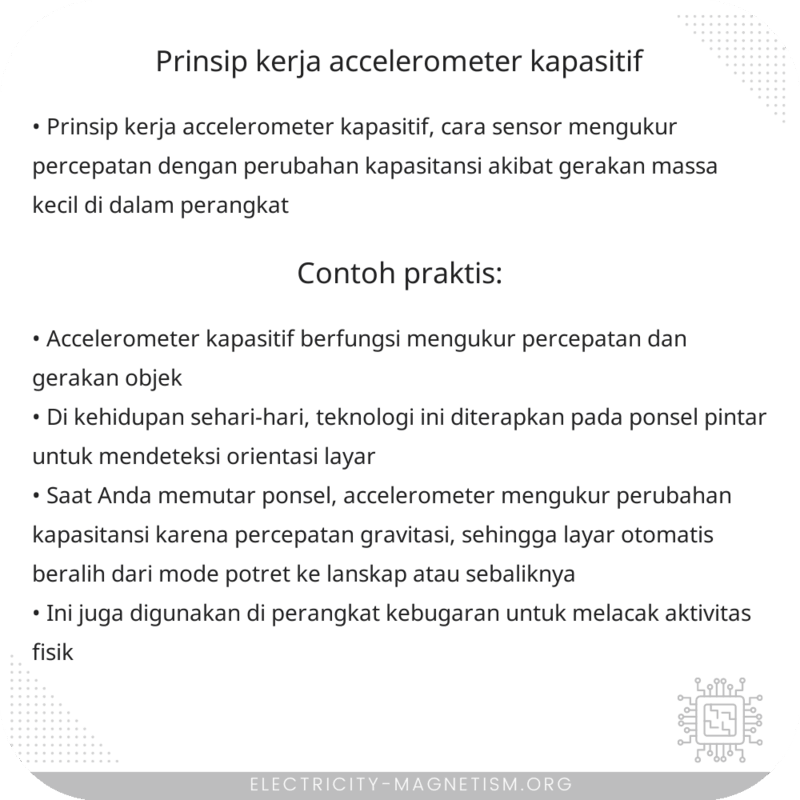 Prinsip Kerja Accelerometer Kapasitif